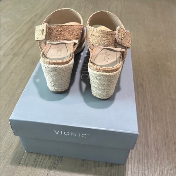 Vionic Brooke Cork Slingback Espadrille Wedge Sandal Size 6 - Picture 7 of 12